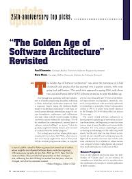The Golden Age of Software Architecture